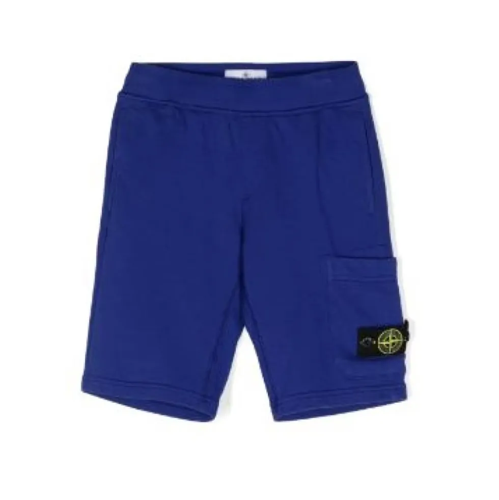 Royal Blue Jersey Shorts med tekstur