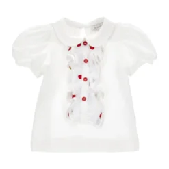 Ruffle T-shirt med jordbærprint