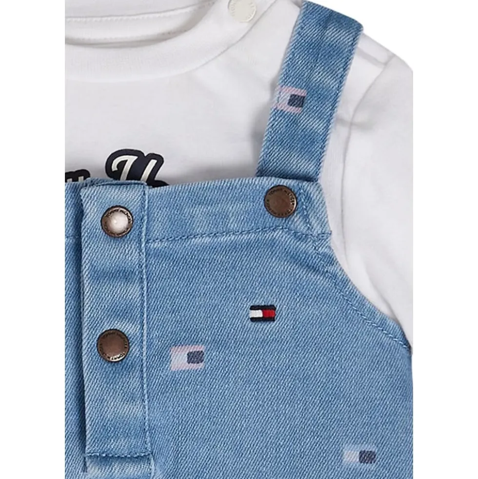 Salopette og T-shirt sæt