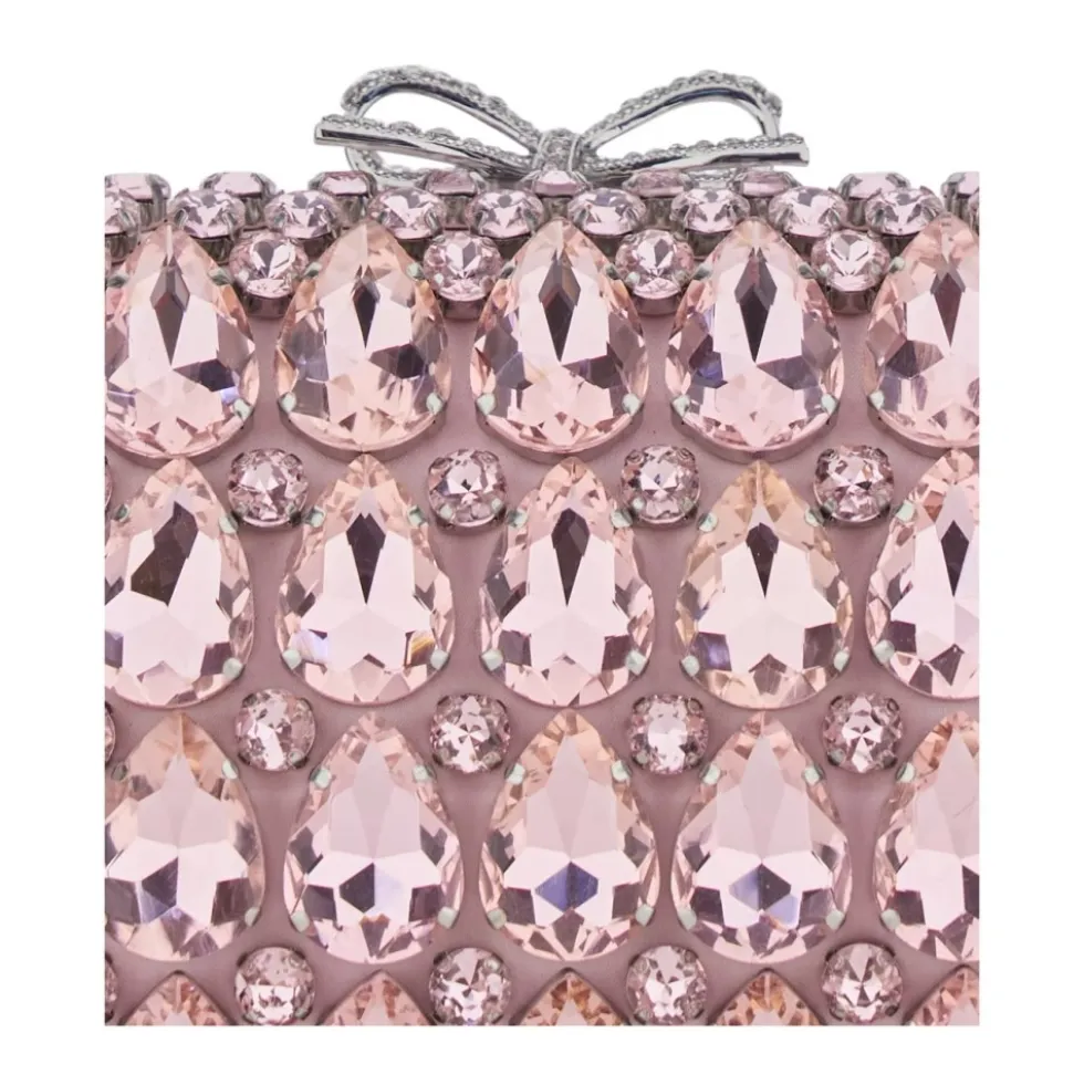Satin Crystal Clutch Taske