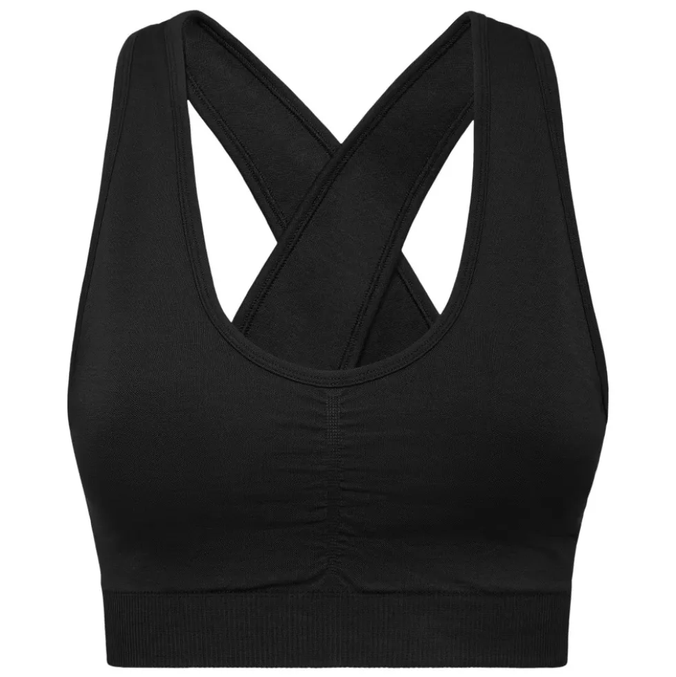 Seamless Wide Straps Sport Bra Logo