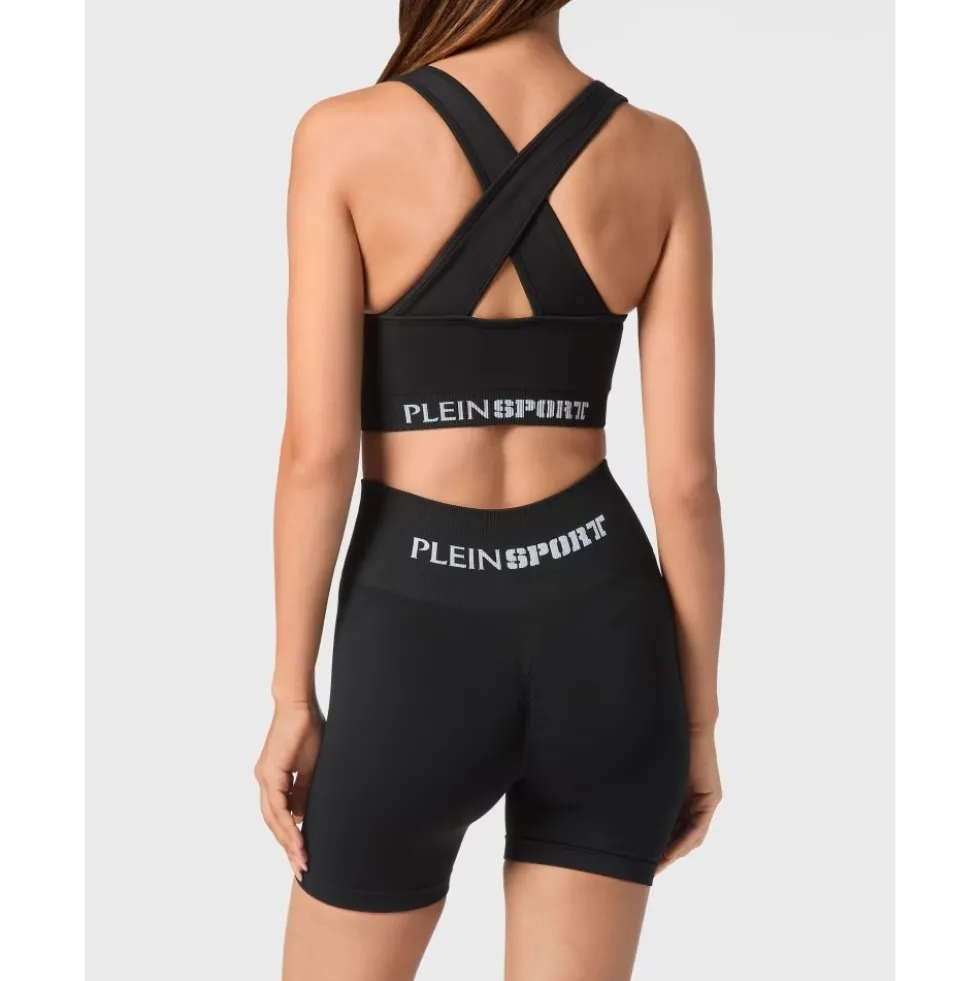 Seamless Wide Straps Sport Bra Logo