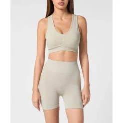 Seamless Wide Straps Sport Bra Logo