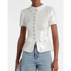 Sequin Tailored Top