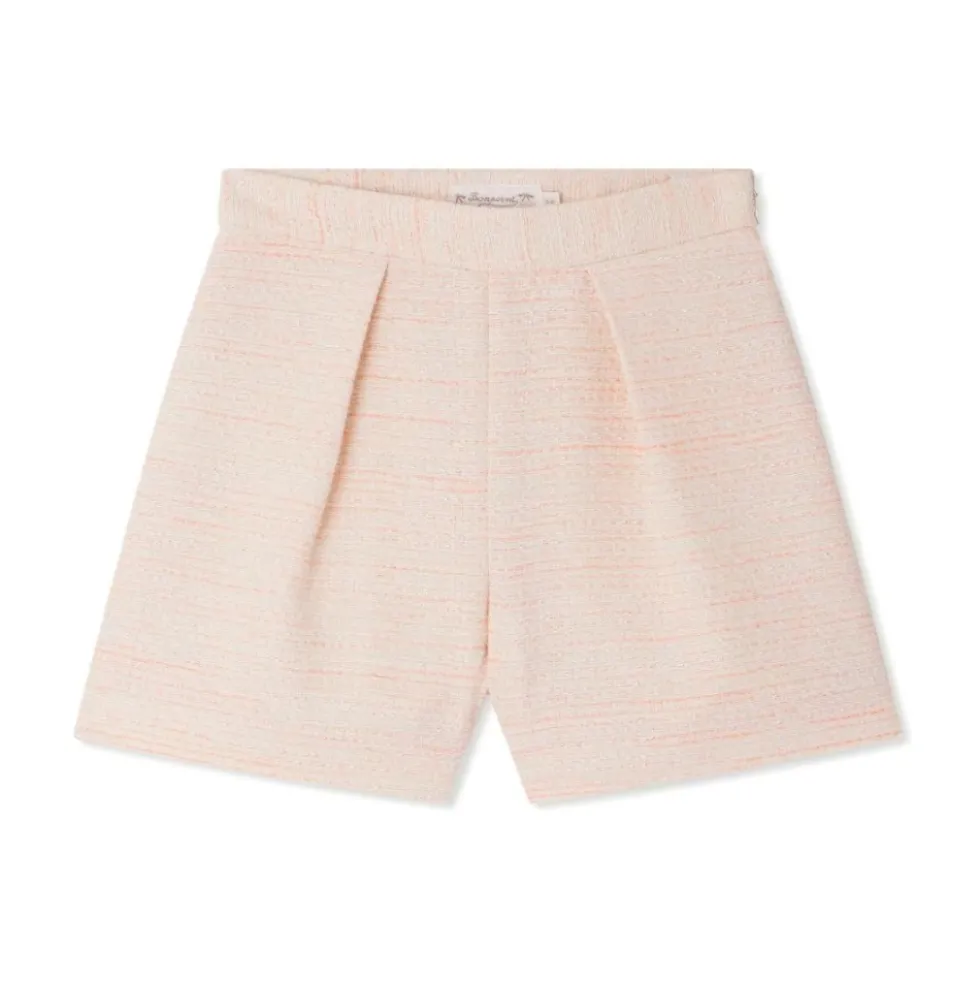 Shorts med elastisk linning og lige ben