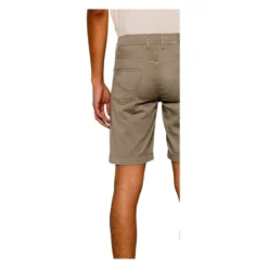 Slim Fit Elefantgrå Stretch Bomuldsshorts