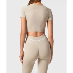 Sømløs Cropped T-shirt V-hals