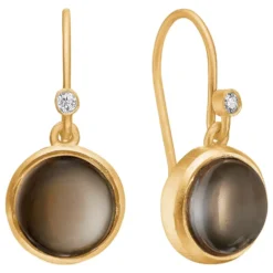 Smoky Quartz Stud Earrings