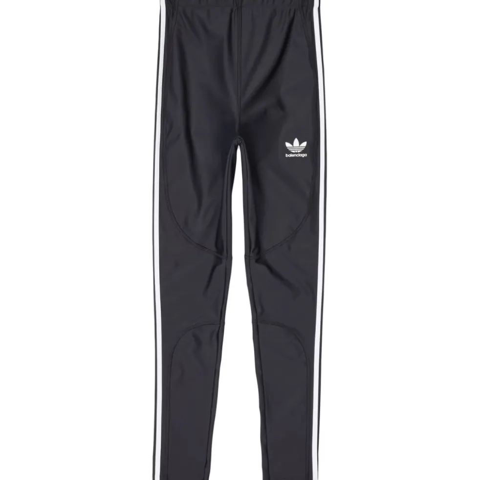 Sorte atletiske leggings med 3-striber