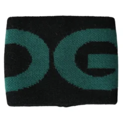 Sort Grøn Uld Logo Armbånd