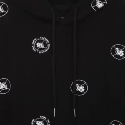 Sort Polka Dot Hættetrøje