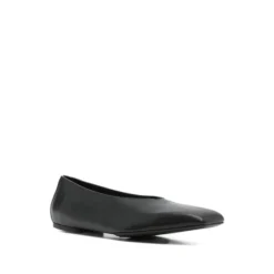 Sort Slip-On Firkantet Tå Sko