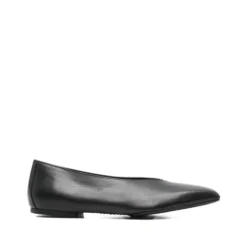 Sort Slip-On Firkantet Tå Sko