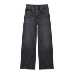 Sort Vasket Panel Jeans