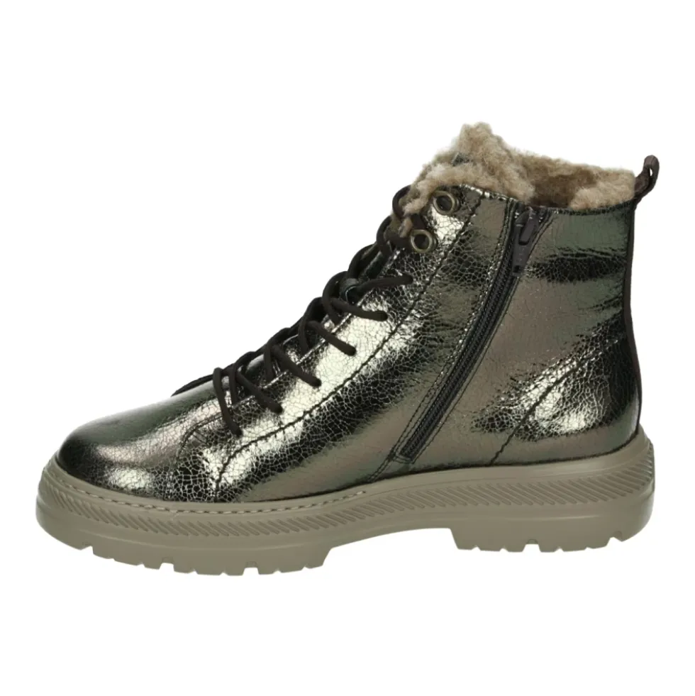 Sporty Bronze Læder Sneakers