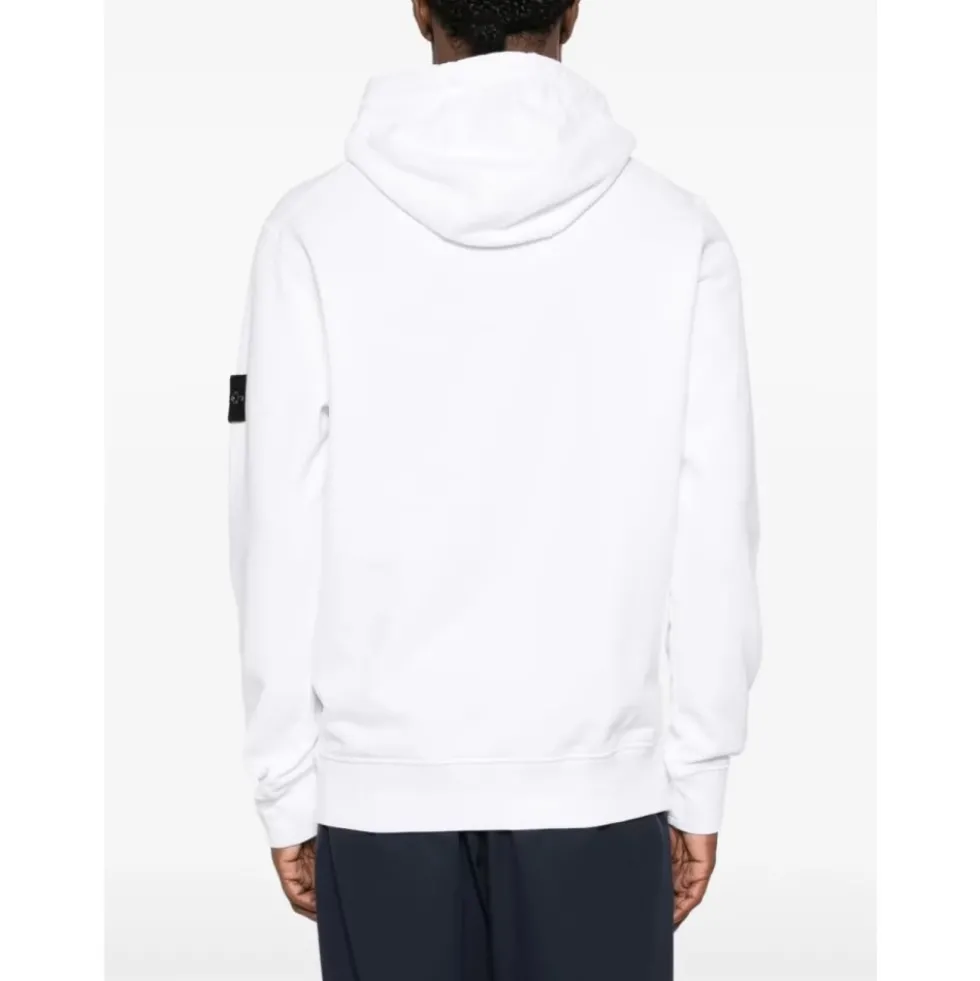 Stilfuld hvid sweatshirt til mænd