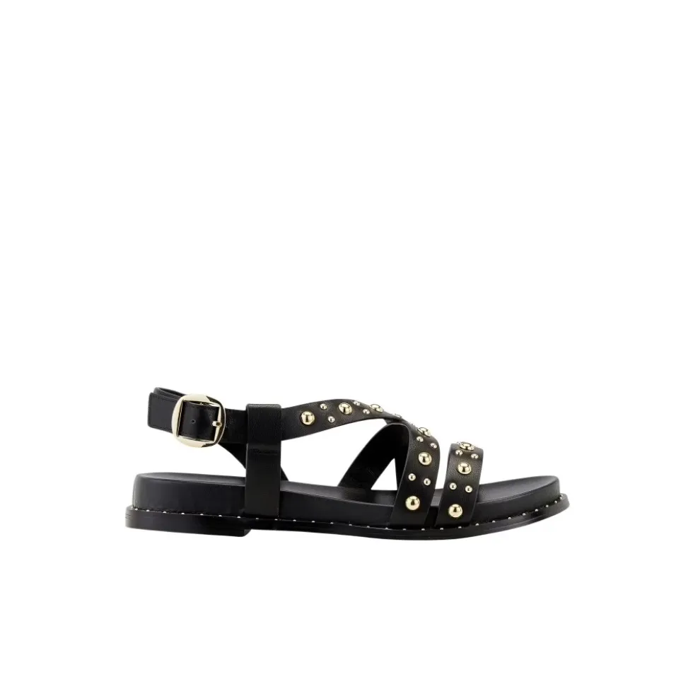 Stilfuld Rock Sandal med Gyldne Nitter