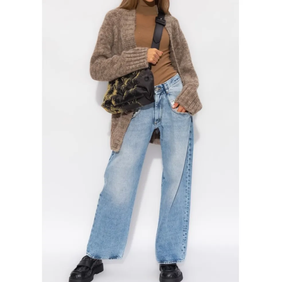 Straight Jeans Med Kontrasterende Lommer