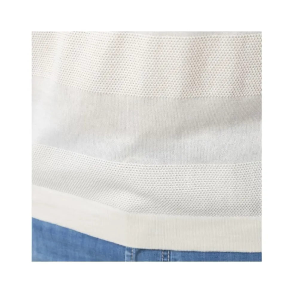 Strikket T-shirt med tekstur