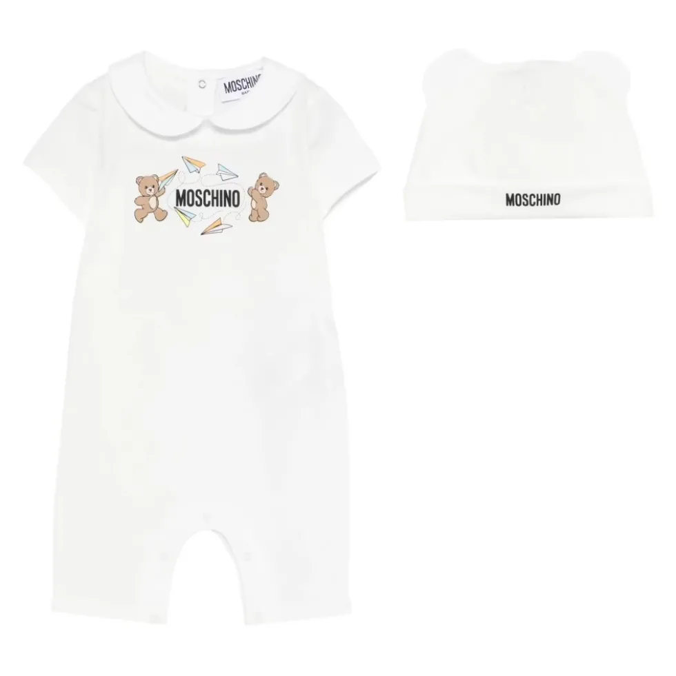 Teddy Print Onesie og Hagesæt