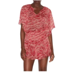 Trykt Chiffon Flowy Top