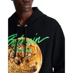 Trykt Universe logo og planet hættetrøje