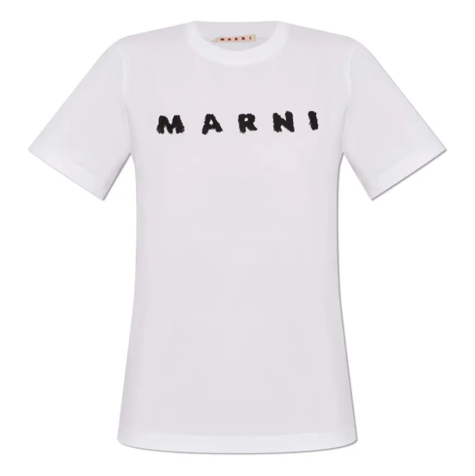 T-shirt med trykt logo