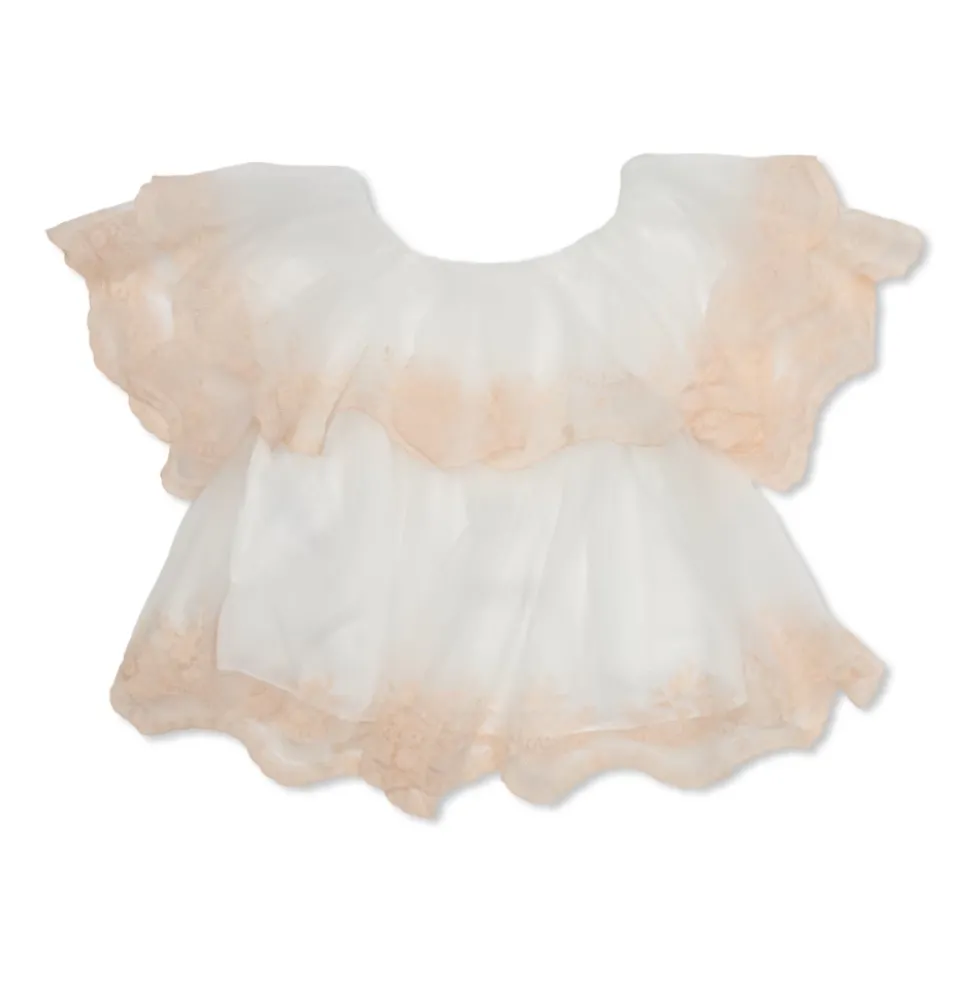 Tulle Top Med Broderi