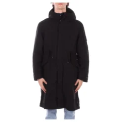 Twill Parka med Hætte og Vattering