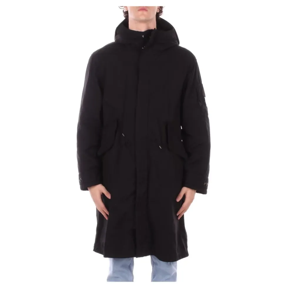 Twill Parka med Hætte og Vattering