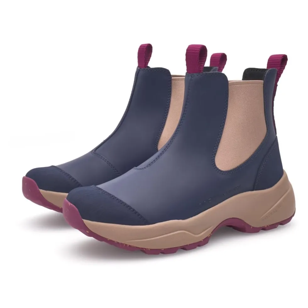 Vandtæt Slip-On Støvle Mørkeblå/Beige