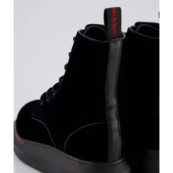 Velour Lace-Up Hybrid Sneakers