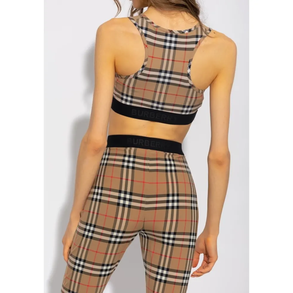 Vintage Check-Print Sports-BH