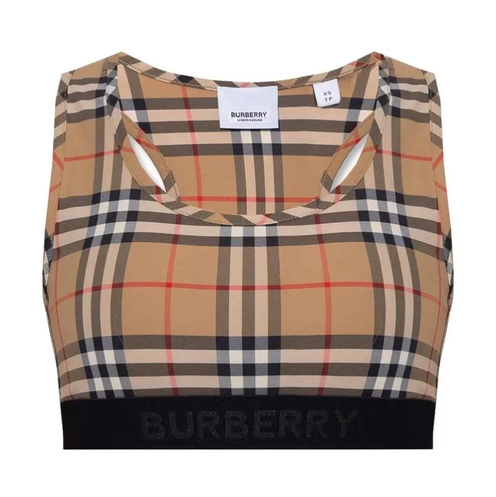 Vintage Check-Print Sports-BH