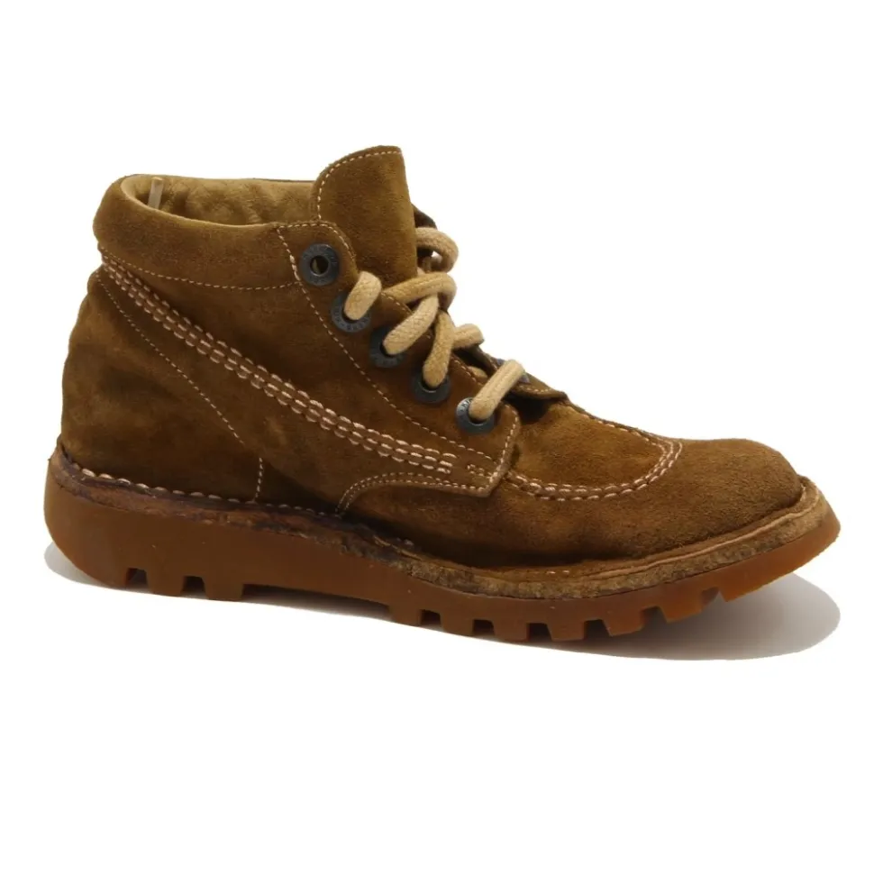Vintage sennep slip-on sneaker sko