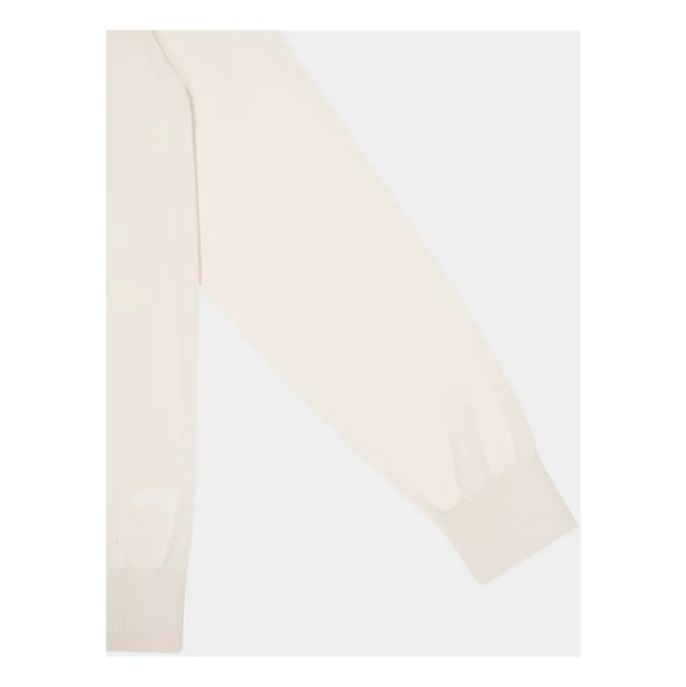 V-Neck Knap Cotton Cardigan