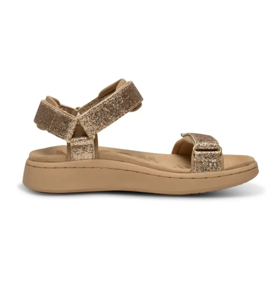 Woden - Sandal, Line Glitter - Coffe Cream / Multi