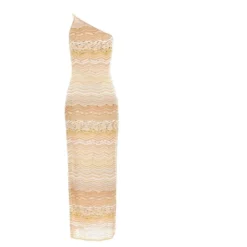 Zigzag Sequined Lamé Maxikjole